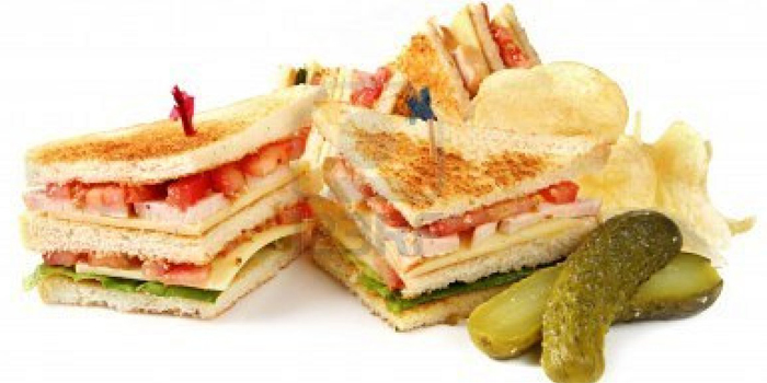classic american food club sandwich
