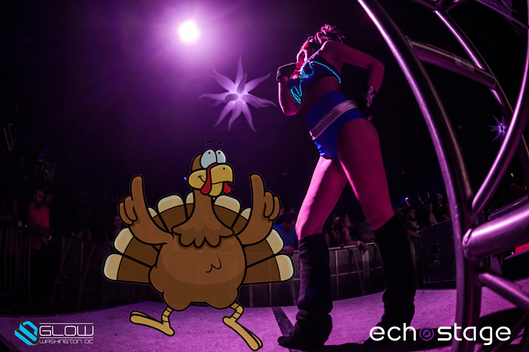 turkey dancing at the club
