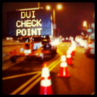 DUI check point sign